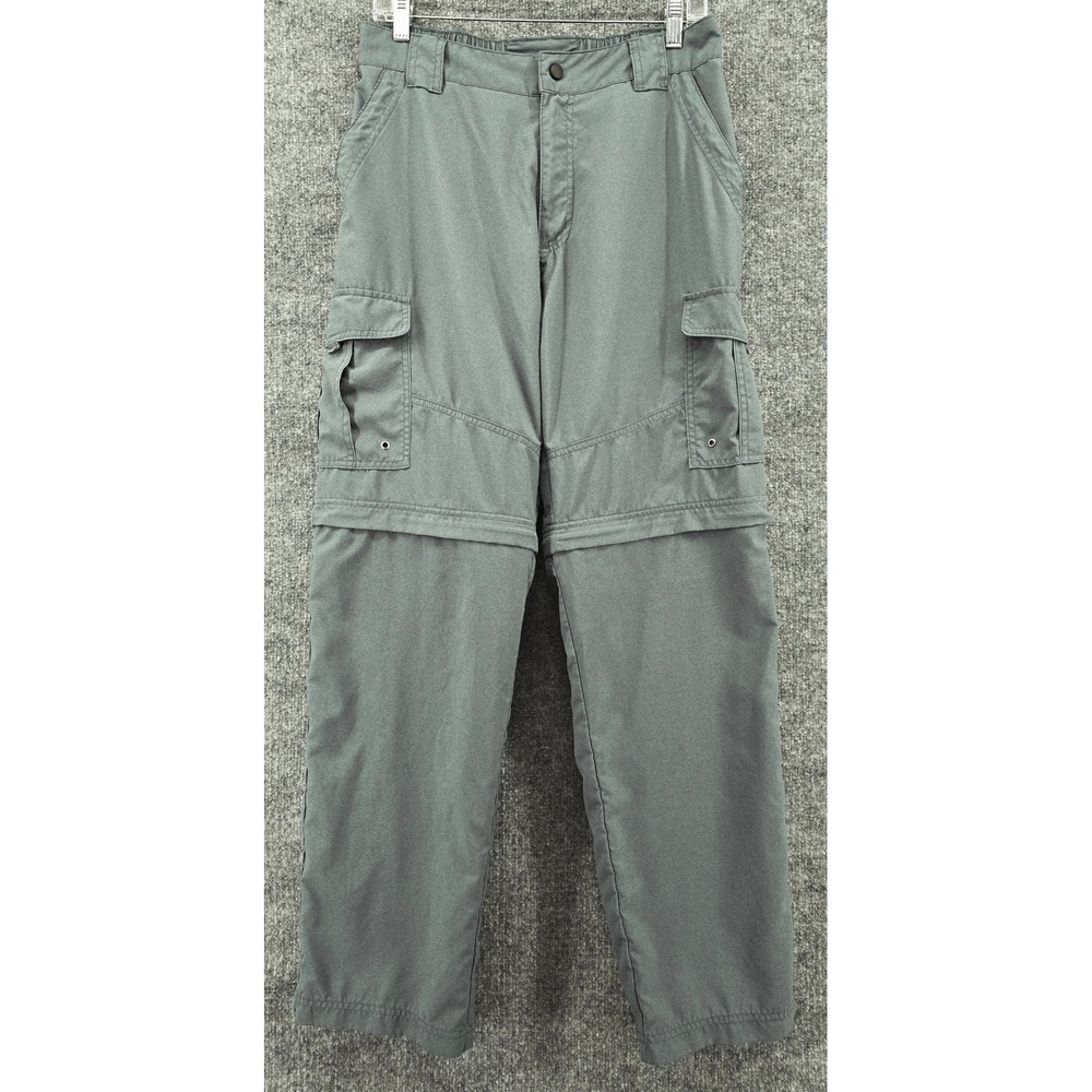 Vtg Rugged Exposure Zip-Off Cargo Pants Mens M Gray Convertible Hiking Outdoor
